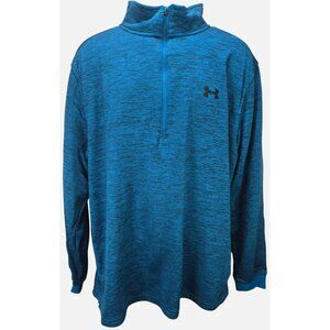 Under Armour Mens XXL ColdGear Loose Fit Blue Quarter-Zip Pullover